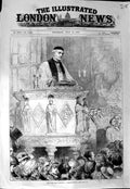 Original Old Antique Print 1881 Dean Stanley Church Reminiscence Service 19th