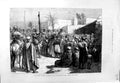 Original Old Antique Print 1881 Arab Chief Preaching Religious War Oran Algiers