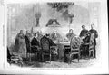 Original Old Antique Print 1869 Conference Paris Turkish Greek Question Meeting