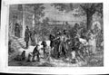 Original Old Antique Print 1866 General Sherman March Georgia Nast Victorian