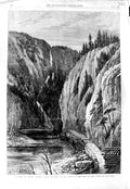 Old Antique Print 1868 British Columbia Entrance Defile Head Bute Inlet 19th
