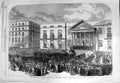 Original Old Antique Print 1868 Revolution Spain Armed Populace Junta Madrid