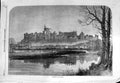 Original Old Antique Print 1863 Windsor Castle London Architecture Fine Art