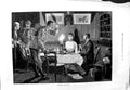 Original Old Antique Print 1881 Woodville Fine Art Dinner Intruders Mosses 19th
