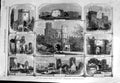 Original Old Antique Print 1866 Hastings Camber Battle Lewes Rye Winchelsea