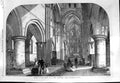 Old Antique Print 1865 Interior Church St. Cross Winchester Architecture 19th