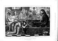Original Old Antique Print 1881 Scene Jesus House Pharisee Lawson Fine Art 19th