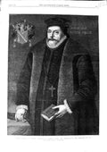 Original Old Antique Print 1868 Richard Norton Governor Norham Castle Patriarch