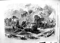 Original Old Antique Print 1868 Abyssinian Expedition Elephant Train Victorian