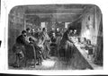 Original Old Antique Print 1866 Men Testing Recovered Atlantic Telegraph Cable