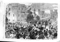 Old Antique Print 1867 Queen Visit Carriage Sultan Windsor Castle London 19th