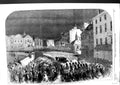 Original Old Antique Print 1858 Royal Carriage Street Windsor Eton School Boys