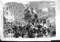 Old Antique Print 1867 Visit Sultan Majesty Queen Windsor Castle London 19th