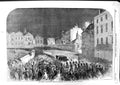 Original Old Antique Print 1858 Royal Carriage Windsor Eton School Boys 19th