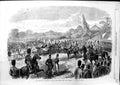Original Old Antique Print 1869 Queen Viceroy Egypt Review Siers Windsor 19th