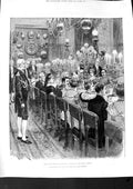 Original Old Antique Print 1893 Royal Marriage Berlin Banquet Royal Palace Art