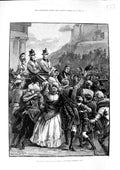 Old Antique Print 1887 Queen Visit Scotland Edinburgh Scotland Fine Art 19th
