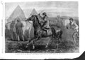 Original Old Antique Print 1869 Kingston Fair Horses Tents Young Boy Thomas Art