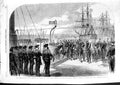 Old Antique Print 1865 Naval Festival Portsmouth Admiral Seymour Hortense 19th