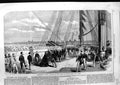 Old Antique Print 1868 Inspection H.M.S Galatea Ship Queen Osborne Cowes 19th