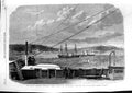 Old Antique Print 1866 Atlantic Telegraph Newfoundland Great Eastern Ship 19th