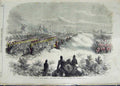 Old Antique Print 1869 Wimbledon Rifle Sham Fight Charge Hussars Lancers 19th