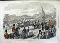 Original Old Antique Print 1869 Review Windsor Queen England Viceroy Egypt 19th