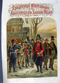 Original Old Antique Print 1860 Colour War Siers Return Christmas Drill 19th