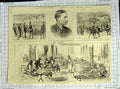 Original Old Antique Print 1882 War Egypt Gribble Hospital Cairo Kasr-En-Nil