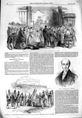 Original Old Antique Print 1849 Macinnon Lord Fowley Lady Howard Chapel James'S