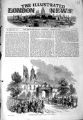 Original Old Antique Print 1849 Queen England Linen Hall Belfast Ireland Horses