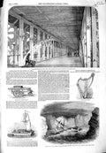 Old Antique Print 1849 High Bridge Newcastle-Upon-Tyne Kestrel Ship Shott 19th