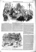 Original Old Antique Print 1849 Council Bishops Chapel Sulpice Paris Calcutta