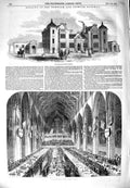 Original Old Antique Print 1849 Needham-Market Station Ipswich Railway Andrew'S