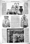 Old Antique Print 1849 French Industry Porcelain Aubusson Carpet Bronze 19th