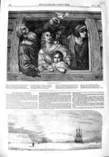 Original Old Antique Print 1849 James Ross Expedition Port LeopNoah Ark Dove