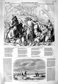 Old Antique Print 1849 Noah Ark Religion Prince Regent'S Inlet Camp Tent 19th