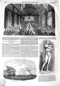 Old Antique Print 1849 Wolverton Mechanics Brazilian Slaver Ship Rattler 19th
