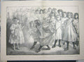 Original Old Antique Print 1898 May Day Queen Maypole Dancing Paul Renouard