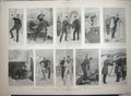 Original Old Antique Print 1895 Doctor Navy War Ship Naval Manoeuvres Crosbie