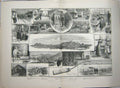 Original Old Antique Print 1884 Dynamite Manufactory War Weapons Magazine 19th