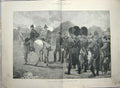 Original Old Antique Print 1881 Royal Review Volunteers Windsor Park London War
