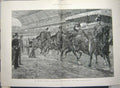 Original Old Antique Print 1893 Military Tournament Royal Horse Artillery War