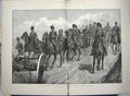 Original Old Antique Print 1883 Artillery Company Marching Brighton War Siers