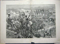 Old Antique Print 1895 British Army Battles War Talavera French Dragoons 19th