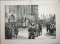 Old Antique Print 1883 Luther Germany Schloss-Kirche Wittenberg Fine Art 19th