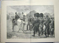 Old Antique Print 1881 Royal Review Volunteers Windsor Park London Army 19th