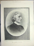 Original Old Antique Print 1891 Fine Art Portrait Mr Henry Irving Victorian