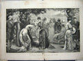 Original Old Antique Print 1878 Garden Party Marlborough House Fine Art 19th