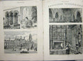 Original Old Antique Print 1882 Leicester Mark'S Church Ulverscroft Priory Hall
